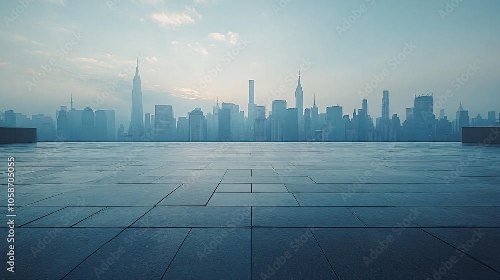 Manhattan, Dubai, Shanghai, and Hong Kong City Centers with Platforms, Roads, Parking Lots, and Brick Pavements for Car Advertisement Background Manhattan, Dubai, Shanghai, and Hong Kong City Centers with Platforms, Roads, Parking Lots, and Brick Pavements for Car Advertisement Background