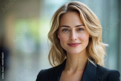 Confident Businesswoman Portrait Modern Style, Executive Look