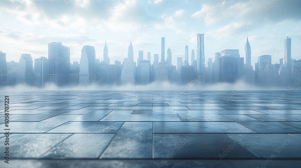 Manhattan, Dubai, Shanghai, and Hong Kong City Centers with Platforms, Roads, Parking Lots, and Brick Pavements for Car Advertisement Background Manhattan, Dubai, Shanghai, and Hong Kong City Centers with Platforms, Roads, Parking Lots, and Brick Pavements for Car Advertisement Background