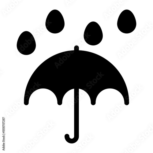 Raining Solid Icon