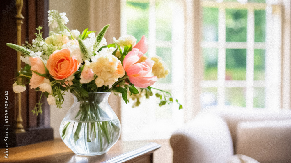 Beautiful flowers bouquet, botanical home decor and floral arrangement, English countryside style and florist design for floral shop, flower arranging workshop or class idea Beautiful flowers bouquet, botanical home decor and floral arrangement, English countryside style and florist design for floral shop, flower arranging workshop or class idea