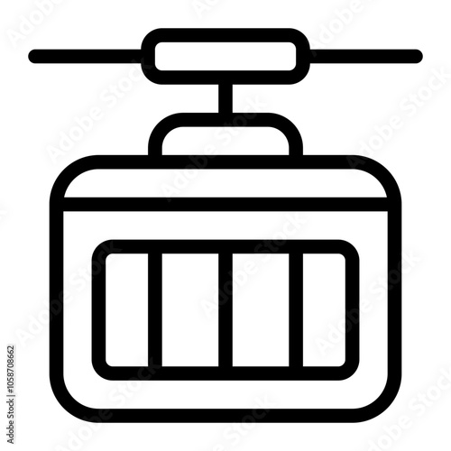 Sky Resort Line Icon