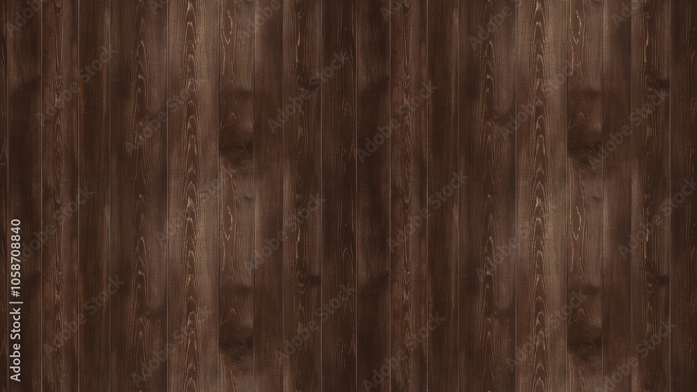 Naklejka premium A close-up, top-down view of dark hardwood flooring, filling the entire frame