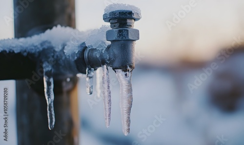 Shows the effects of freezing temperatures on plumbing, Generative AI