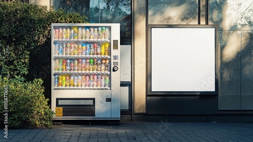 Wallpaper Mural A vending machine with a white sign next to it Torontodigital.ca