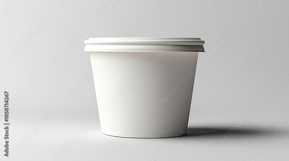 white popcorn bucket isolated on white, ready for use in packaging mockup white popcorn bucket isolated on white, ready for use in packaging mockup