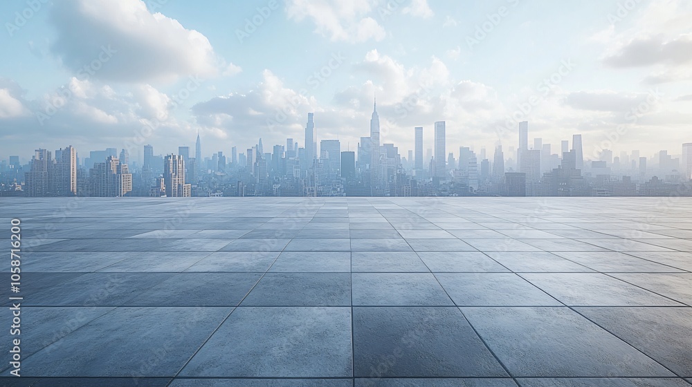 Manhattan, Dubai, Shanghai, and Hong Kong City Centers with Platforms, Roads, Parking Lots, and Brick Pavements for Car Advertisement Background Manhattan, Dubai, Shanghai, and Hong Kong City Centers with Platforms, Roads, Parking Lots, and Brick Pavements for Car Advertisement Background