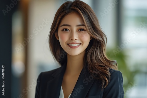 Free Download Confident Businesswoman Smiling in Suit - GFXLoad