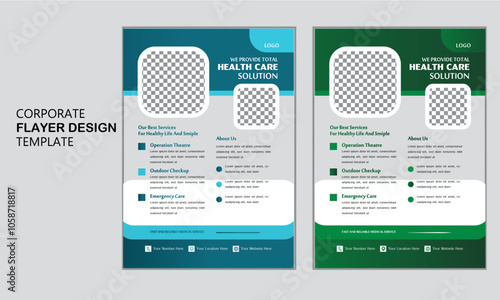 Medical Health Care Flyer and social media post template design. Editable promotion ads banners. vector Template vector design for Brochure, Annual Report, Magazine, Poster, Corporate Presentation, Po