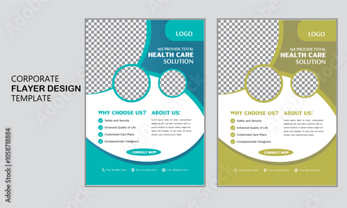 Medical Health Care Flyer and social media post template design. Editable promotion ads banners. vector Template vector design for Brochure, Annual Report, Magazine, Poster, Corporate Presentation, Po