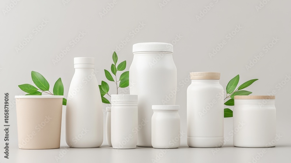 Eco-Friendly Biodegradable Beverage Bottles Collection with Natural Colors and Smooth Curves under Soft Lighting Eco-Friendly Biodegradable Beverage Bottles Collection with Natural Colors and Smooth Curves under Soft Lighting