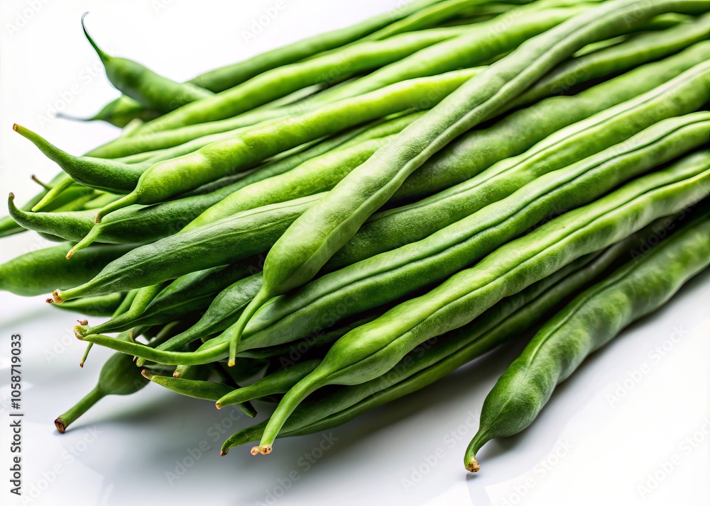 Unattractive Yardlong Beans on White Background - Fresh Produce, Organic Vegetables, Culinary Ingredients, Food Photography Unattractive Yardlong Beans on White Background - Fresh Produce, Organic Vegetables, Culinary Ingredients, Food Photography