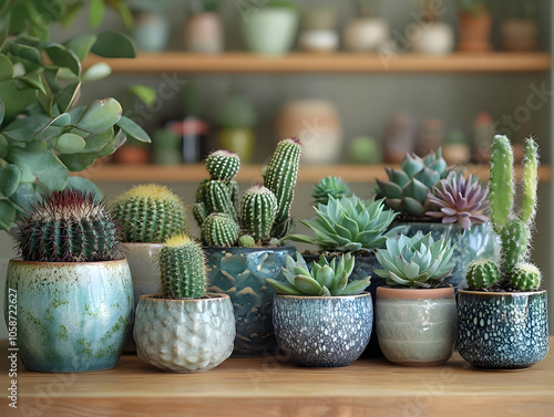 Stylish Cactus and Succulents Photo - Indoor Plants, Cactus Collection, Home Decor, Houseplants, Succulents, Green Home, Urban Jungle, Plant Pots, Cacti, Gardening photo