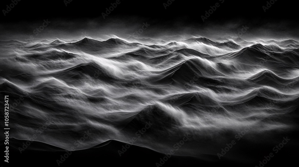 Sands of Time: Hyper-realistic Sandstorm in Desert Landscape Sands of Time: Hyper-realistic Sandstorm in Desert Landscape