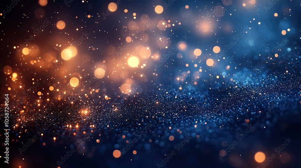 Abstract blurred blue background with bokeh lights, perfect for presentations, flyers, or posters Abstract blurred blue background with bokeh lights, perfect for presentations, flyers, or posters