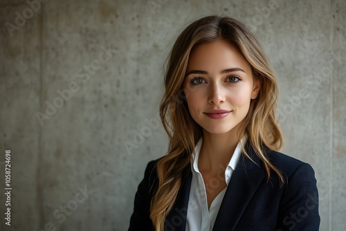 Confident Businesswoman with Sharp Eyes and Blazer