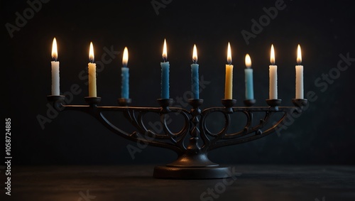 Hanukkah day candles
