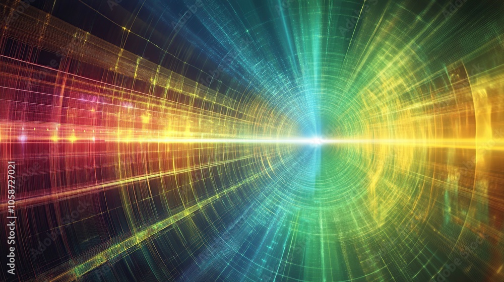 Abstract Colorful Tunnel of Light Abstract Colorful Tunnel of Light