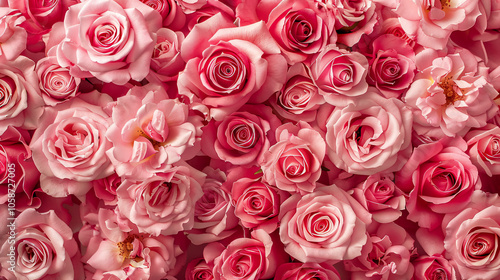 Pink roses background.