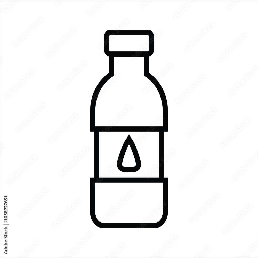 water bottle vector icon line template water bottle vector icon line template