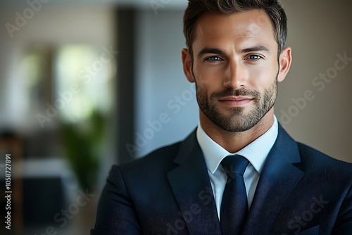 Confident Executive Headshot - Professional in a White Shirt and Suit