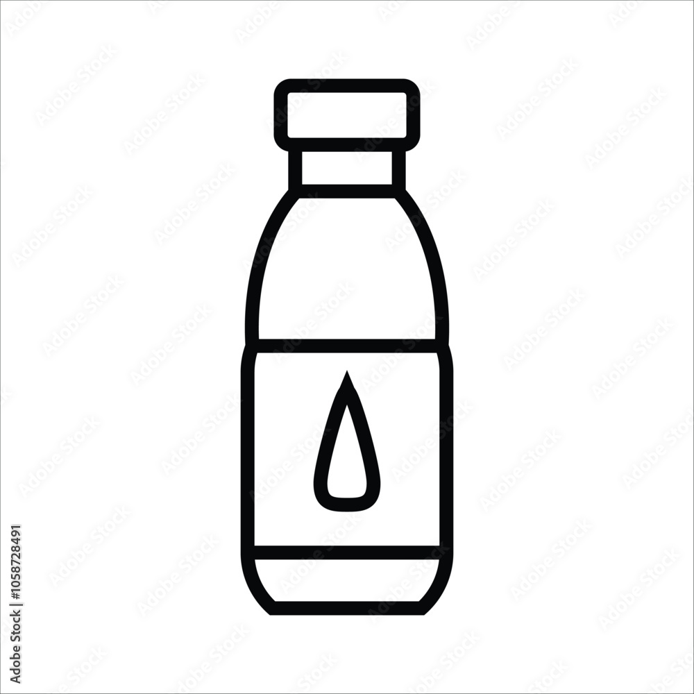 water bottle vector icon line template water bottle vector icon line template