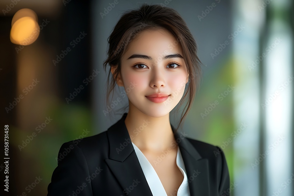Confident Female Executive in Modern Business Attire1 Confident Female Executive in Modern Business Attire1