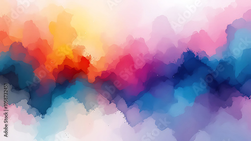 Abstract Colorful Watercolor Texture Background Design