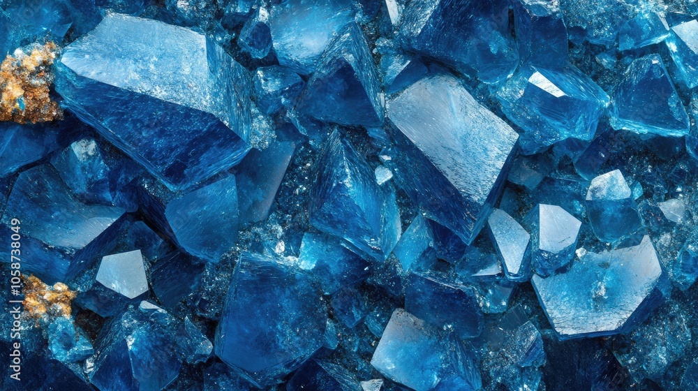 Blue copper sulfate crystals viewed at 4x magnification showcasing intricate structures and shapes Image width measures 9mm Blue copper sulfate crystals viewed at 4x magnification showcasing intricate structures and shapes Image width measures 9mm