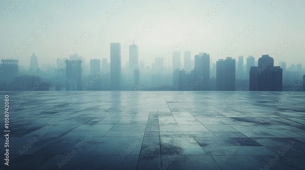 Manhattan, Dubai, Shanghai, and Hong Kong City Centers with Platforms, Roads, Parking Lots, and Brick Pavements for Car Advertisement Background Manhattan, Dubai, Shanghai, and Hong Kong City Centers with Platforms, Roads, Parking Lots, and Brick Pavements for Car Advertisement Background
