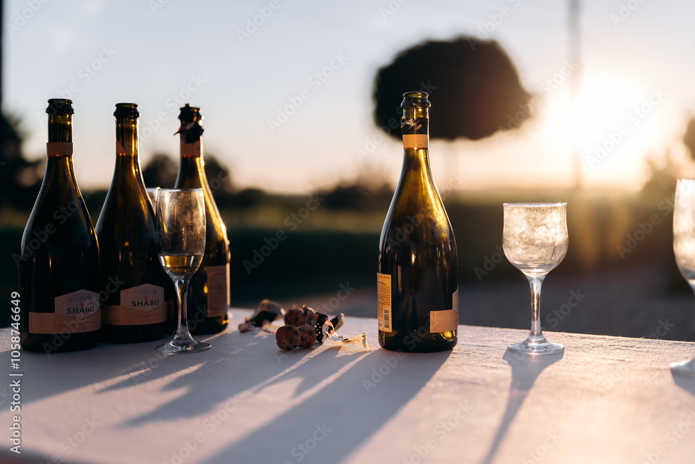 two glasses of champagne