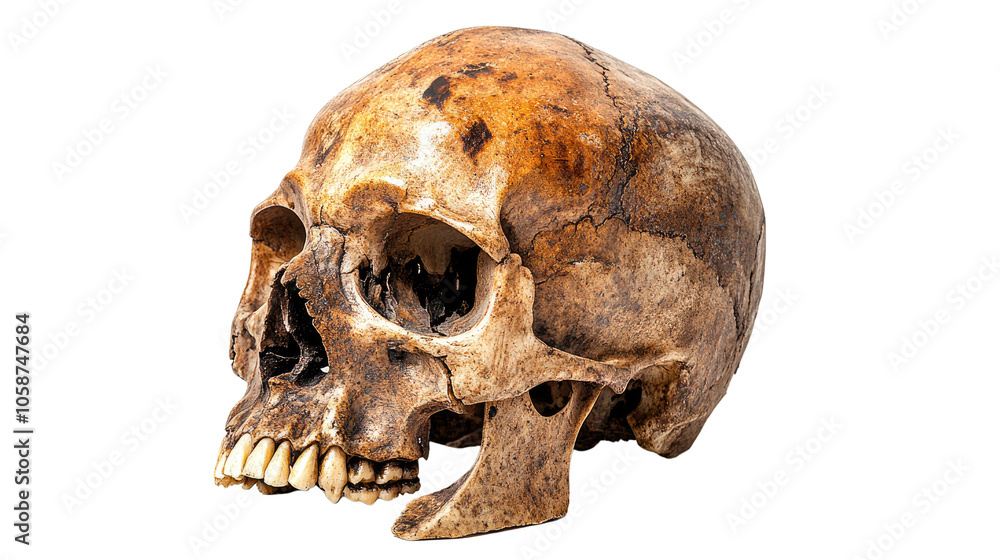 skeleton of a skull on white background skeleton of a skull on white background