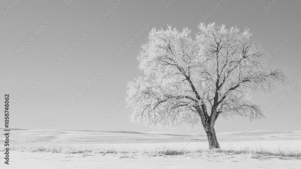 Snow resting on an ice coated tree Snow resting on an ice coated tree
