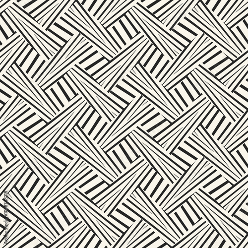 Black And White Variegated Broken Graphic Pattern