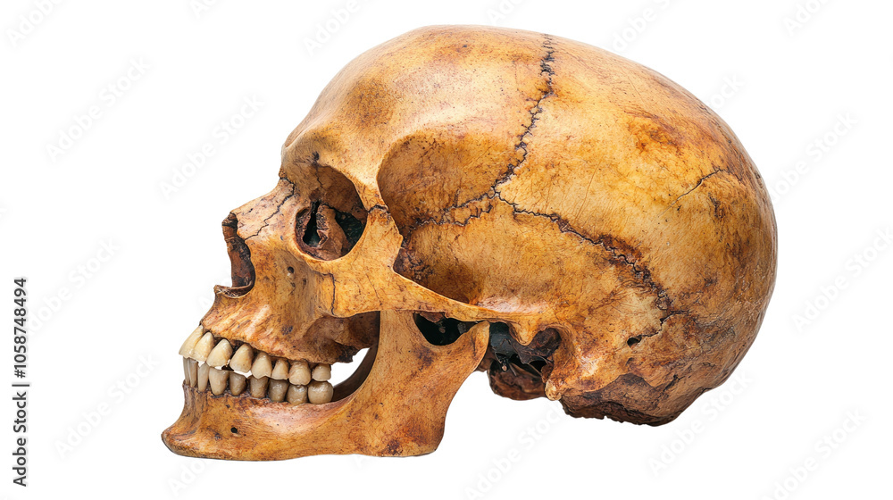 Fototapeta premium skull isolated on white background