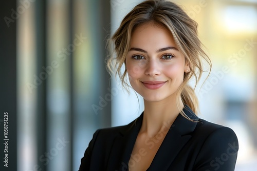 Confident Young Businesswoman in Black Blazer Headshot Free Download Confident Young Businesswoman in Black Blazer Headshot - GFXLoad