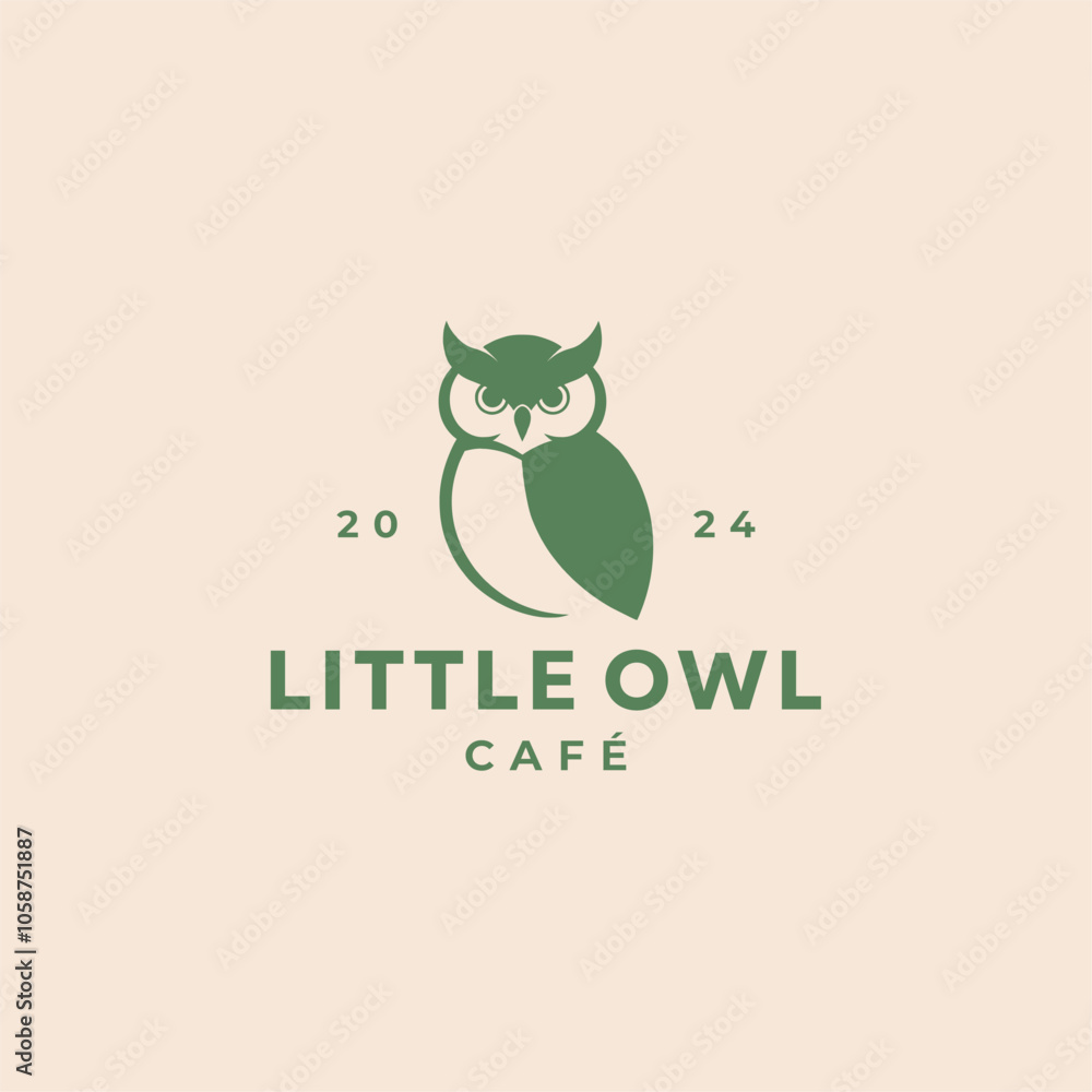 Simple owl logo design template Simple owl logo design template