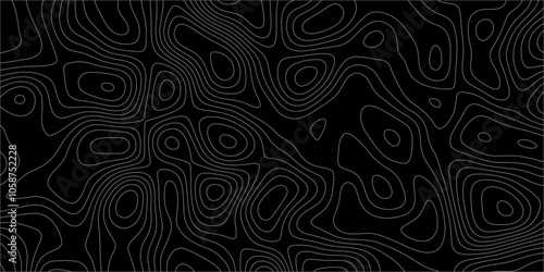 	
Topographic canyon geometric map relief texture with curved layers and shadow. abstract White background with a beautiful pattern, Topographic contour lines vector map seamless pattern vector.	
