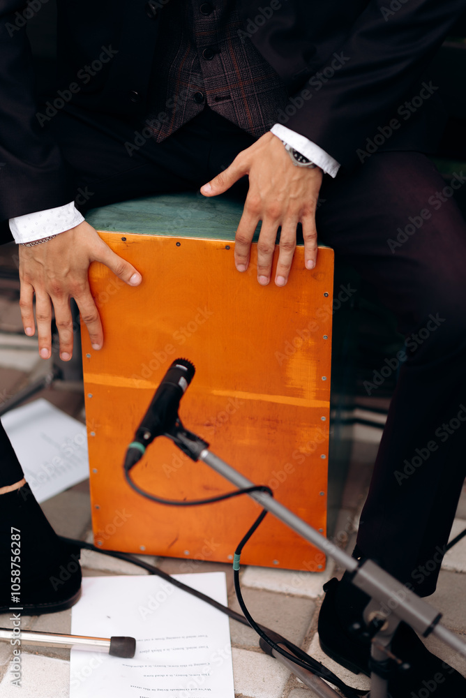close up of businessman working on computer