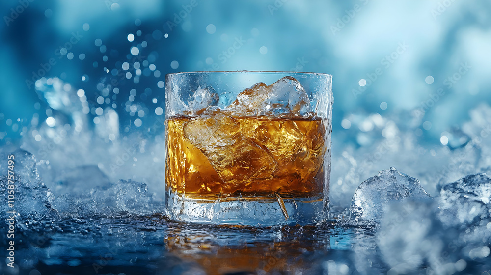 Whiskey On The Rocks - Ice Cold Refreshment Photo Whiskey On The Rocks - Ice Cold Refreshment Photo