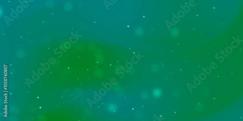 Abstract Green and Blue Gradient Background with Scattered Tiny White Dots