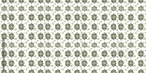 Spa pattern with a calming, wellness-themed design. seamless background pattern