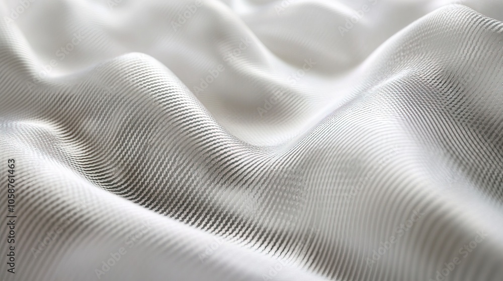 Close-up of a white carbon fiber texture with a wavy pattern Close-up of a white carbon fiber texture with a wavy pattern