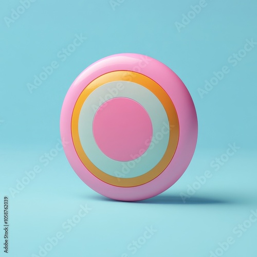 Minimalist Geometric Circular Design with Pastel Colors