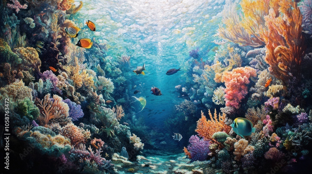 Fototapeta premium Vibrant Underwater World