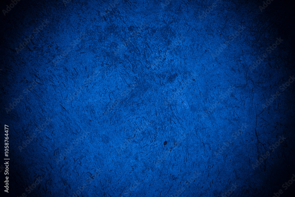 Obraz premium Old wall pattern texture cement blue dark abstract blue color design are light with black gradient background.