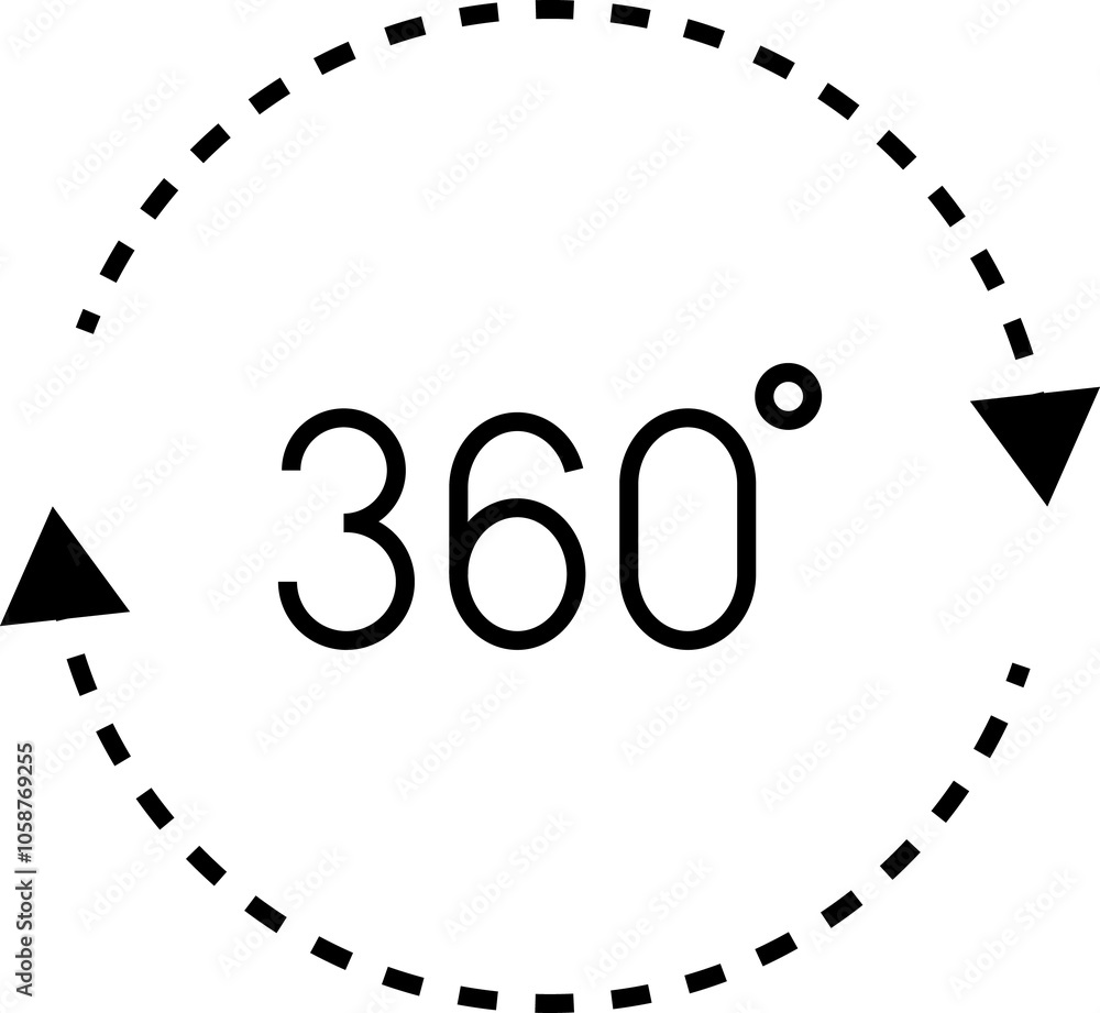360 degrees icons set. Round signs with arrows rotation to 360 degrees. Rotate symbol isolated on transparent background illustration. 360 degrees icons set. Round signs with arrows rotation to 360 degrees. Rotate symbol isolated on transparent background illustration.