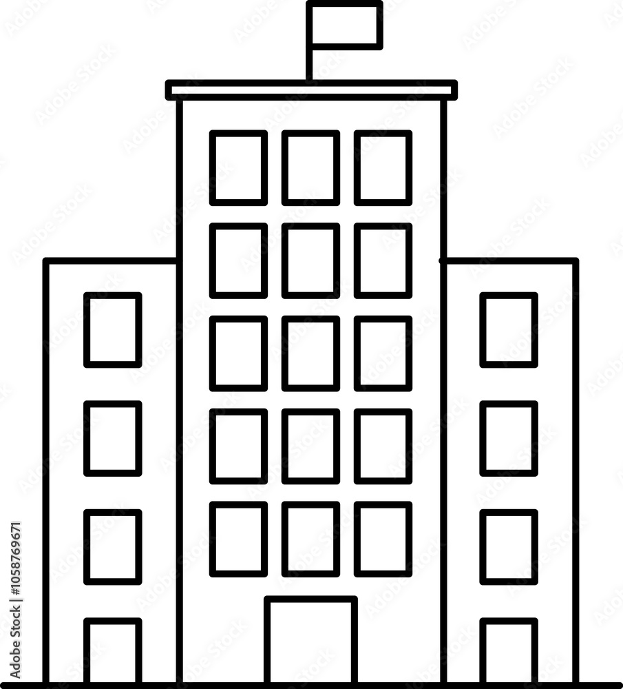 Buildings line icon set. Bank, library, school, courthouse, hospital, university, church, temple, office building, hotel, store, warehouse, farm, factory. Architecture concept. Office, city, real esta Buildings line icon set. Bank, library, school, courthouse, hospital, university, church, temple, office building, hotel, store, warehouse, farm, factory. Architecture concept. Office, city, real esta