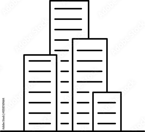 Buildings line icon set. Bank, library, school, courthouse, hospital, university, church, temple, office building, hotel, store, warehouse, farm, factory. Architecture concept. Office, city, real esta