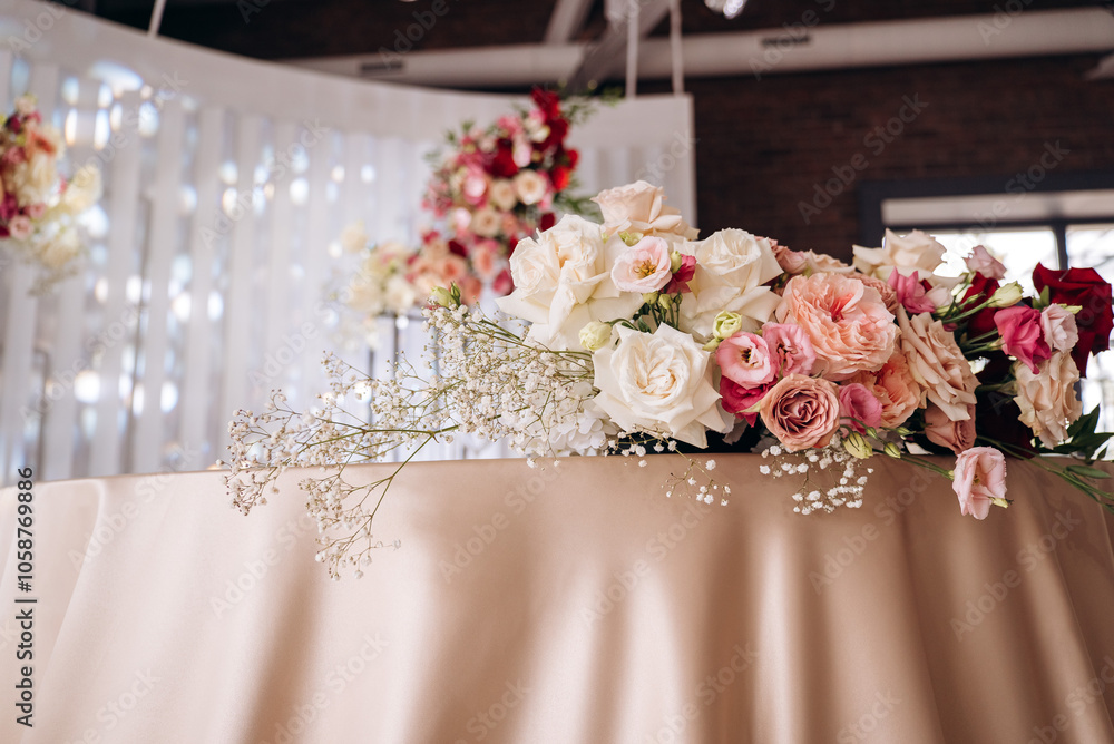 wedding bouquet on the table